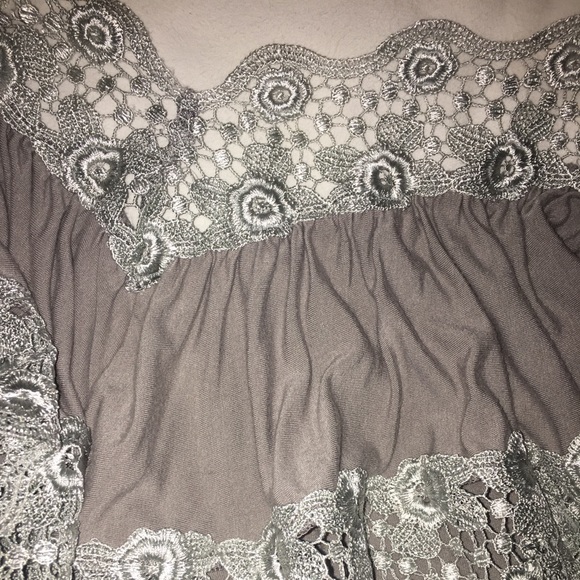 Off-the-Shoulder Embroidered Boho Top - Picture 2 of 4